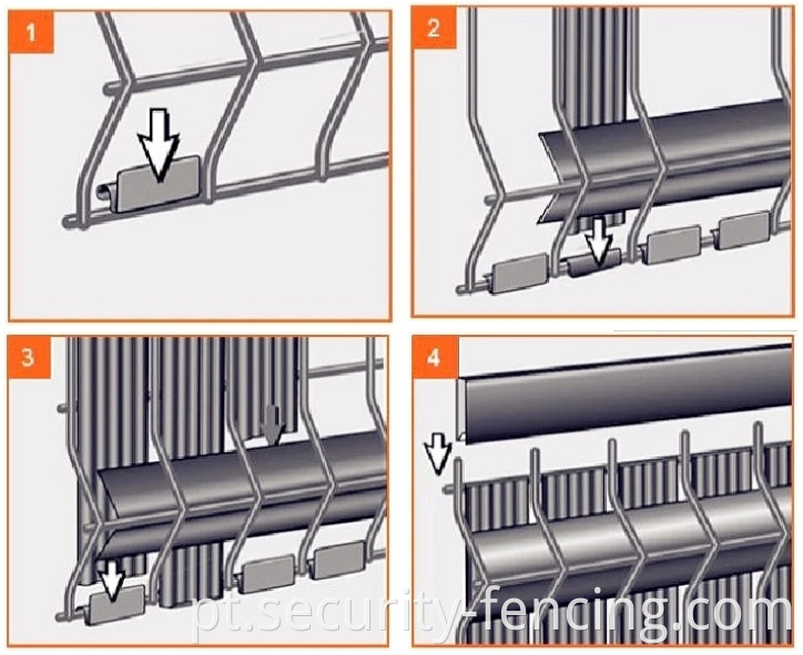 Powder Coating V Form Solded Mesh Cerca para jardim ao ar livre em casa